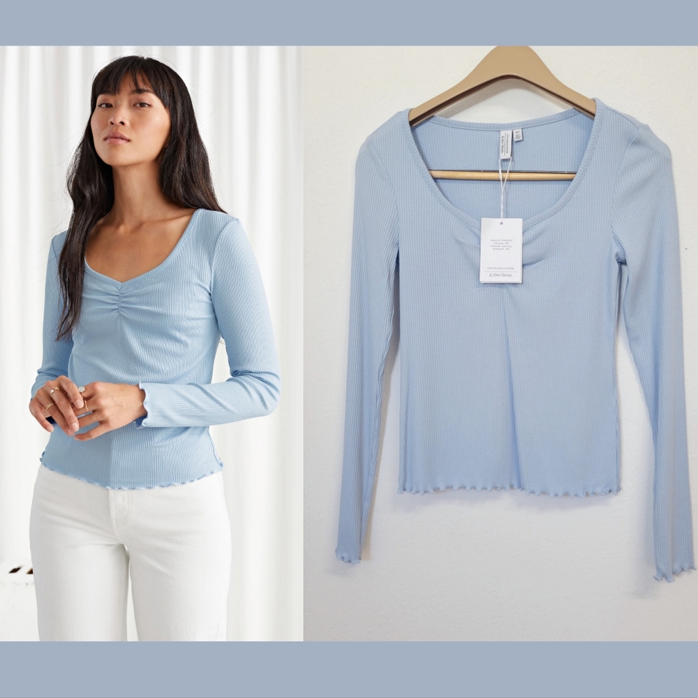 & other stories blue lettuce top